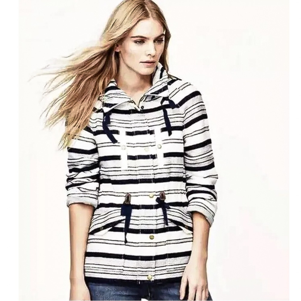 Loft Breton Nautical Striped Anorak Jacket